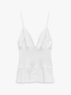 ZARA Combined Poplin Top